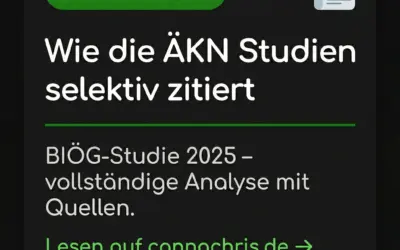 BIÖG-Studie 2025 und die ÄKN: Selektive Wissenschaft als Politikmittel